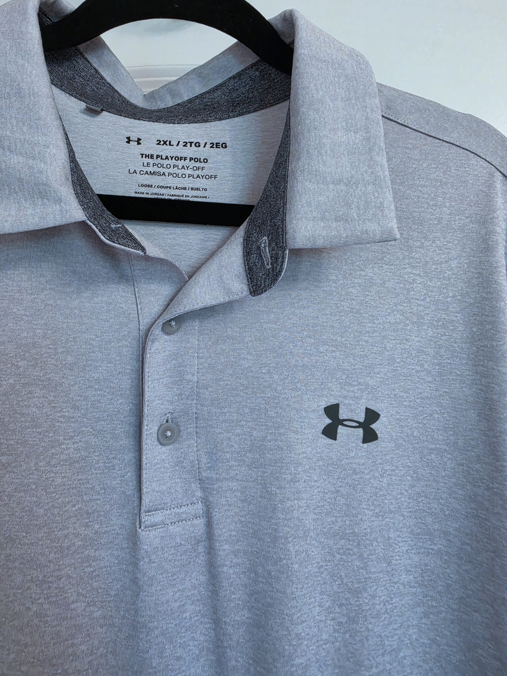 Under Armour Men’s Light Gray Playoff Performance Polo - Picture 3 of 4